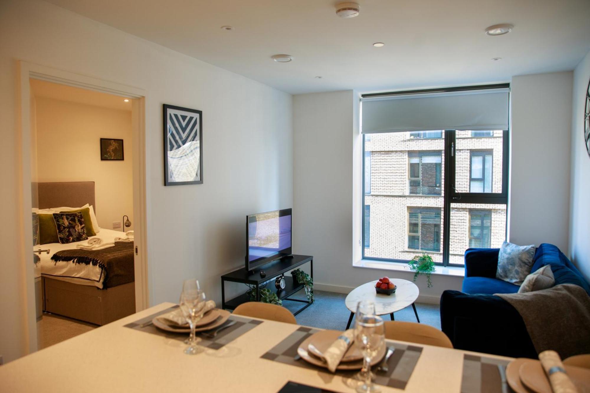Trafford Suite Modern 1 Bed With Cinema Room Manchester Zewnętrze zdjęcie