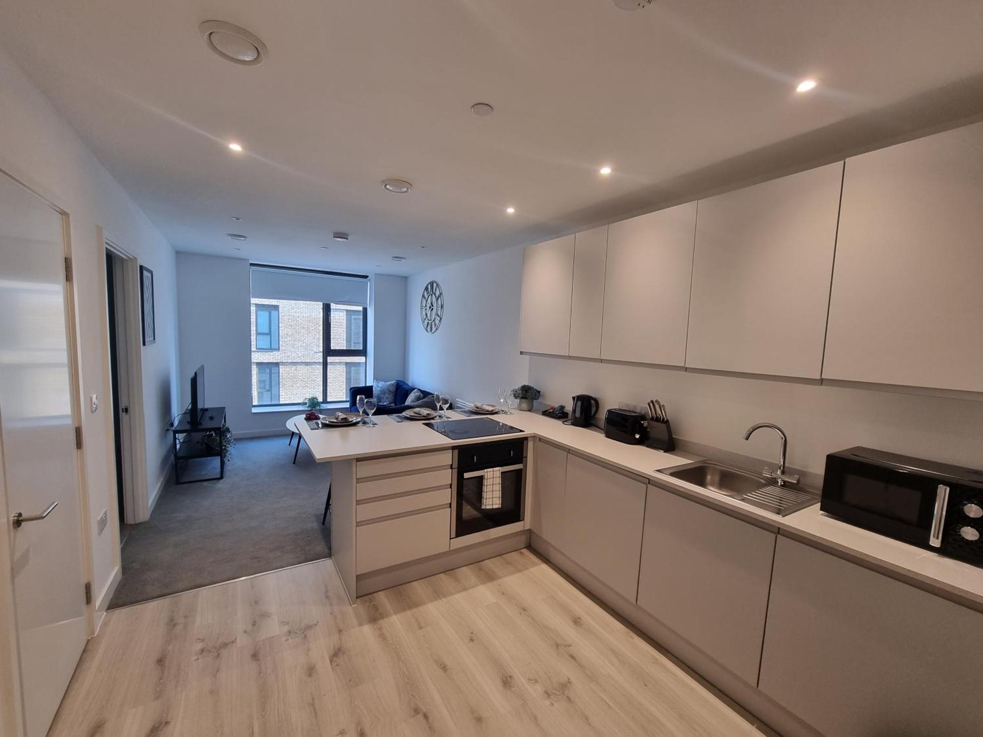 Trafford Suite Modern 1 Bed With Cinema Room Manchester Zewnętrze zdjęcie
